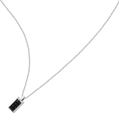 Collana Morellato Uomo Acciaio Medaglietta Zirconi Neri Collezione Urban _SABH39 - Immagine 1 di 4