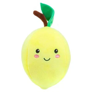 Lemon Soft Toy Food Themed Cute Plush Cuddly Yummy Soft Fluffy 16cm Yellow - Picture 1 of 7