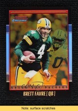 2001 Bowman Chrome Gold Refractor 37/99 Brett Favre #50 HOF READ
