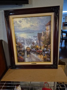 Thomas Kinkade Classic Canvas Prints. Hyde Street and the Bay, San Francisco - Picture 1 of 6