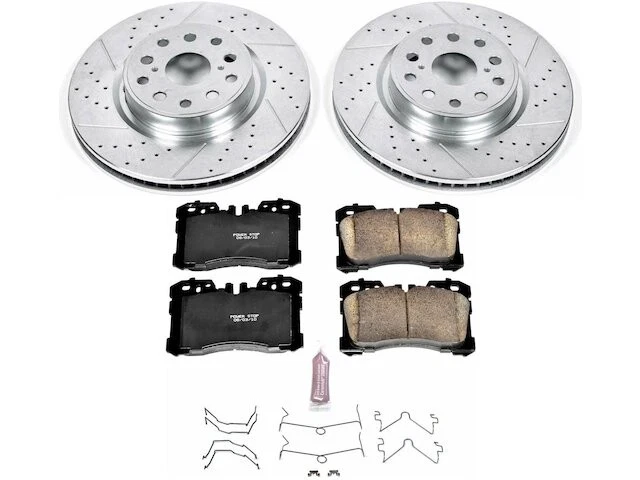 Kit de pastillas de freno delanteras y rotor Power Stop 96NRRT63 para Lexus LS460 2007 2008 2009 Foto 1 de 1