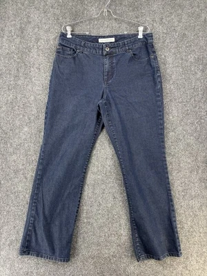 Chicos Lavado Oscuro Platino Denim Ultimate Fit Bota Pierna Mujer 12 (2) Corto Foto 1 de 4