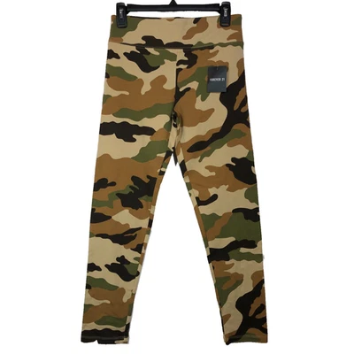 Forever 21 Leggings Camuflados, Pantalones de Yoga Grandes, Verde Tostado Negro Camuflaje Etiquetas Nuevas Foto 1 de 4