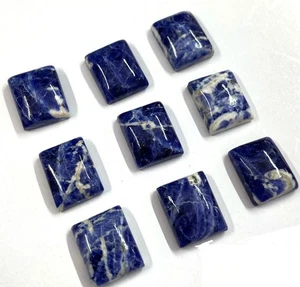 Cabochon rettangolare in sodalite naturale da 6x8 mm a 20x25 mm pietra preziosa sfusa - Foto 1 di 2