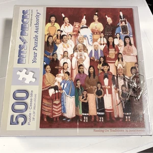 Indianer Puzzle Bits und Teile 500 Stück bunte Traditionen versiegelt - Bild 1 von 5