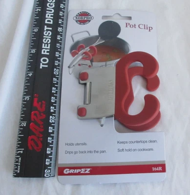Norpro Grip-EZ термостойкий силиконовый ложка/посуда ручки горшок зажим красный новый - Изображение 1 из 4