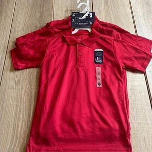 6 U.S. Polo Assn. Feel Dry Boys Polo Shirts School Uniform Pants Size L(7) red - Picture 1 of 5