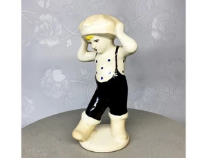 Soviet vintage Porcelain figurine Young miner boy - restored - USSR ceramic - Picture 1 of 15