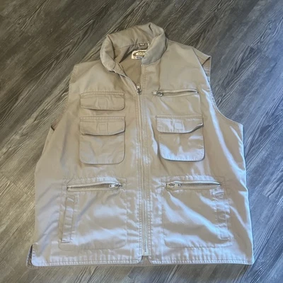 Chaleco de Colección Banana Republic Para Hombres XL Caqui Safari Viaje Utilidad Fotógrafo Foto 1 de 4