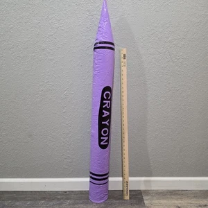 Vintage Crayola Crayón Púrpura Colgante Publicidad Inflable 46" Alto Colorear - Imagen 1 de 6