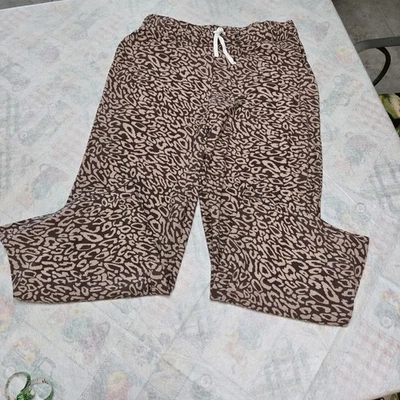 Mujer Jockey Súper Suave Pierna Ancha Pullon Cordón Salón Pijama Pantalones L. 38 Foto 1 de 4