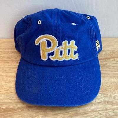 *NUEVO SIN ETIQUETAS* Sombrero Ajustable Pittsburgh Pitt Panthers Marca Retro NCAA Azul/Dorado (OSFM) Foto 1 de 4