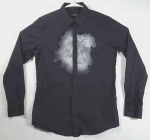 Camisa Calrafni Senior Hombre Recibida M Negra Caballo Ecuestre Manga Larga - Imagen 1 de 13