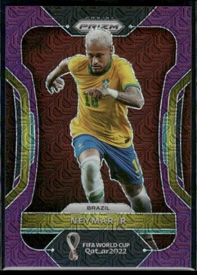 2022 Panini Prizm FIFA World Cup Qatar #32 Neymar Jr Purple Mojo #/49 - Image 1 of 2