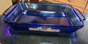 Anchor Hocking Cobalt Blue Glass Casserole Baking Dish 2 qt 8"x11" - Picture 1 of 3