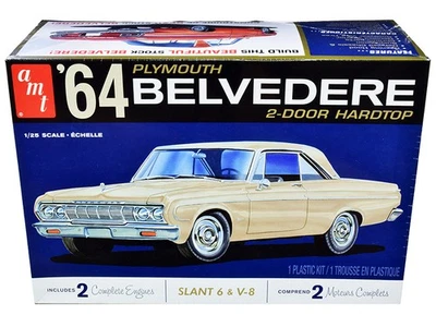 1964 Plymouth Belvedere Coupe Hardtop Model Kit 1/25 Scale AMT Skill 2 - Image 1 of 2