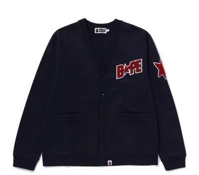 A BATHING APE MENS NAVY CARDIGAN  SIZE SMALL - Image 1 of 4
