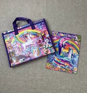 2016 Lisa Frank Unicorn Trifold Portfolio Binder 10x13 w/Stickers & Stationary - Picture 1 of 15