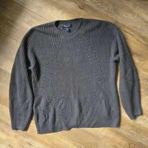Fs6 New Look Maternity Jumper Knitted Medium Diamond Design Brown Autumn - Picture 1 of 5