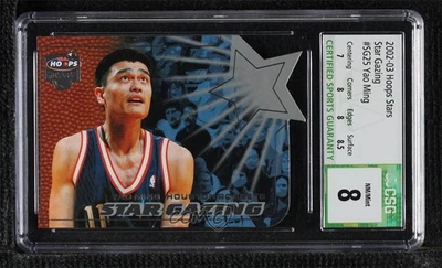 2002-03 NBA Hoops Star Gazing Yao Ming #25SG CSG 8 Rookie RC HOF Foto 1 de 2
