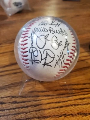 Bola de beisebol com carimbo automático Colorado Rockies dos anos 1990 - Imagem 1 de 4