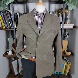 VTG The Territory Ahead Men's Sport Jacket Three Button Brown Cotton Blend Med