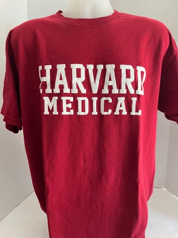 Harvard Medical School T Shirt Mens XL MV Sports Front Logo Red Color Cover