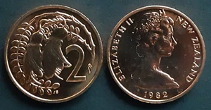 New Zealand 2 Cents coin 1982 brilliant uncirculated - Picture 1 of 1