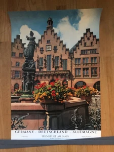 FRANKFURT Germany travel poster 1967 20x30 - Picture 1 of 1