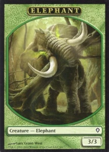 4X ELEPHANT TOKEN 4/6 WORLDWAKE MTG MAGIC NM X4 (yourdeckbuilder) - Picture 1 of 1