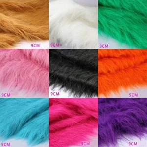 Long Haired Faux Fur Fabric Plush Warm Cloth Collar Bags Fluffy Background Cosy - Picture 1 of 25