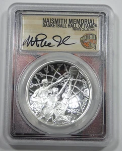 Salón de la Fama del Baloncesto 2020-P $1 PCGS PR70DCAM PRIMER DÍA FIRMADO POR MAGIC JOHNSON - Imagen 1 de 4