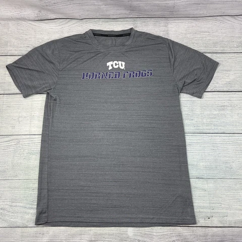 TCU Horned Frogs Russell Athletic Gray Sport T-Shirt Men's Size L Training Cover