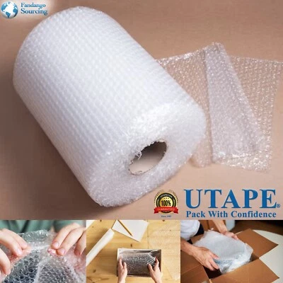 3/16" Small Bubbles Plastic Wrap Cushioning Wrap 24"x10' Perforated every 12" - Image 1 of 4