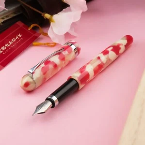Pluma Estilográfica Kyoto Celuloide Flor de Cerezo Sakura Rosa Schmidt Iridio M Plumín - Imagen 1 de 13