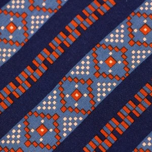 Christian Dior Mens Geometric and Stripe Silk Neck Tie Made in France - Picture 1 of 7