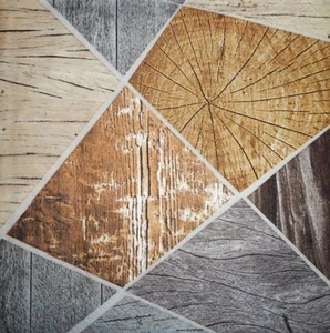 4 x Single Paper Napkins Wooden Collage for Decoupage and Crafting Table 111 - Picture 1 of 2