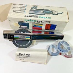 Dymo Executive 3 Beschriftungsgerät nur mit 0,180" Zeichenrad & Bändern Vintage - Bild 1 von 10