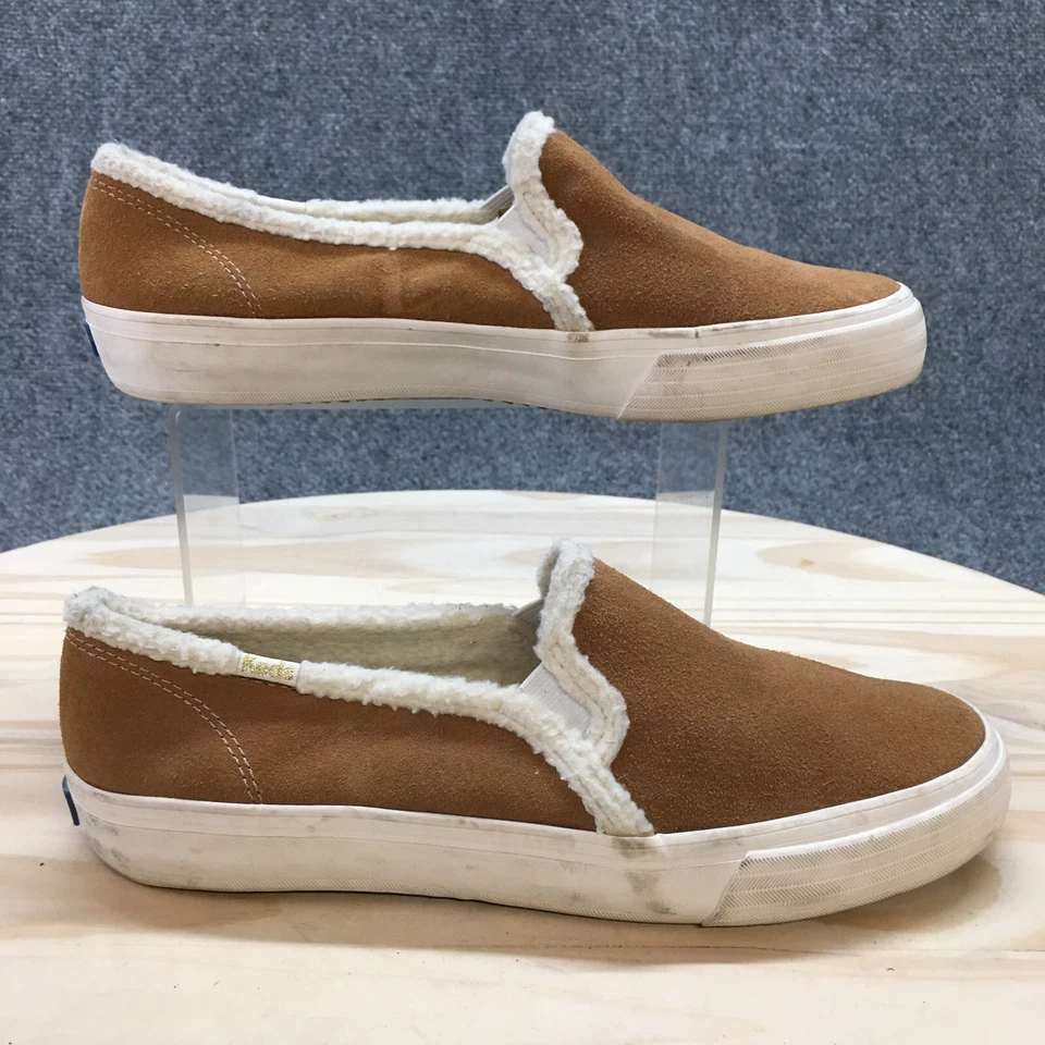 Zapatos Keds para mujer 9 dos pisos forrados sin cordones mocasines planos WH61507 marrón gamuza Foto 1 de 4