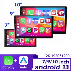 9/10,1" Android13 Carplay Autoradio Radio GPS Navi WiFi BT 2+32GB 2Din + Kamera - Bild 1 von 34