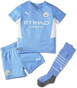 Manchester City Football Kit Home Shirt Shorts & Socks kit Kids 1-5 Years Puma - Picture 1 of 1