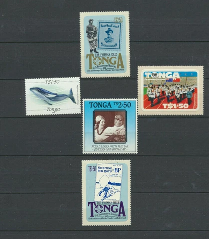 Tonga Mini MINT NH Collection 5 Different Pictorial Stamps Worth $42.50 ScottVal Cover