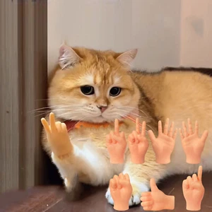 7PCS Haustier Katze Hund Finger Handschuhe gefälschte Hand Silikon Spielzeug - Bild 1 von 20