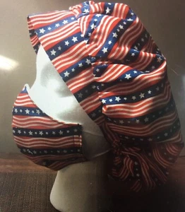 Scrub Hat With Matching Mask. Hat Is Adjustable And Has Buttons. - Picture 1 of 1