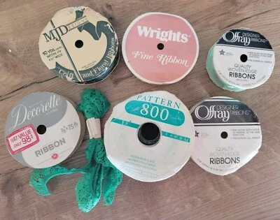 Lot Of 6 Vintage Ribbon Spools, Unused - Image 1 of 4