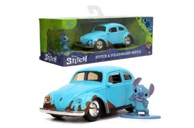 MODELLINO AUTO STATICO JADA TOYS VW MAGGIOLINO BEETLE 1959 LILO AND STITCH 1/32 - Immagine 1 di 4