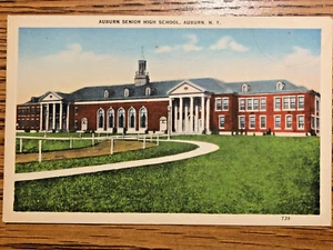 Auburn New York Auburn Senior High School Cayuga County 1940er Postkarte - Bild 1 von 2