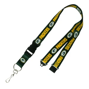GREEN BAY PACKERS GREEN DETACHABLE BREAK AWAY LANYARD NEW & OFFICIALLY LICENSED - Picture 1 of 1