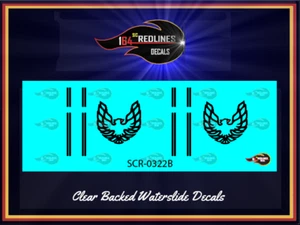 1/64 'Hot Bird' Black Replica Decal SCR-0322B - Picture 1 of 2