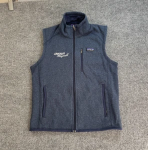 100% Authentic Navy Cantor Fitzgerald x Patagonia Banking Vest M Howard Lutnick - Picture 1 of 2